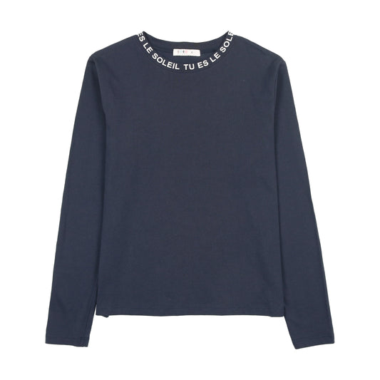 Coco Blanc Teen Crew Neck LS Tee