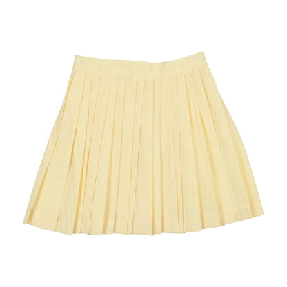 Coco Blanc Crochet Collar Sweater & Pleated Skirt Set