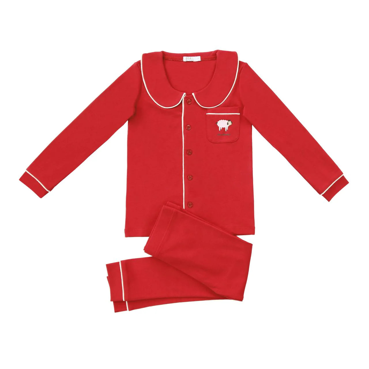 Coco Blanc Collared Pajama w/ Piping