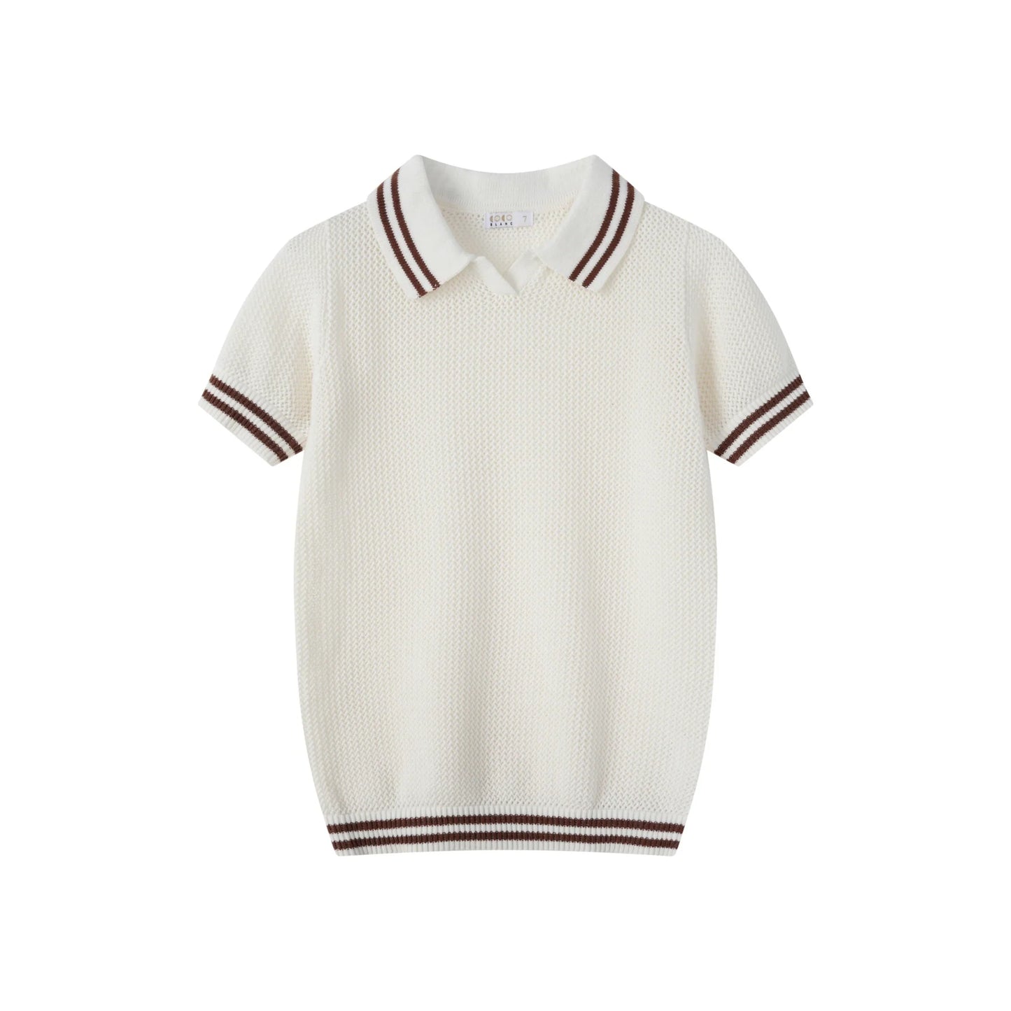 Coco Blanc Crochet Polo