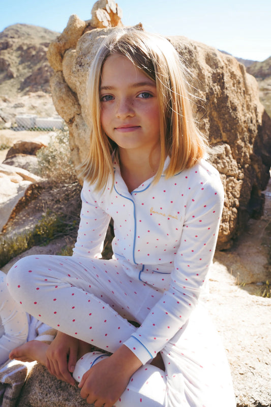 Coco Blanc Polka Dot Long PJ