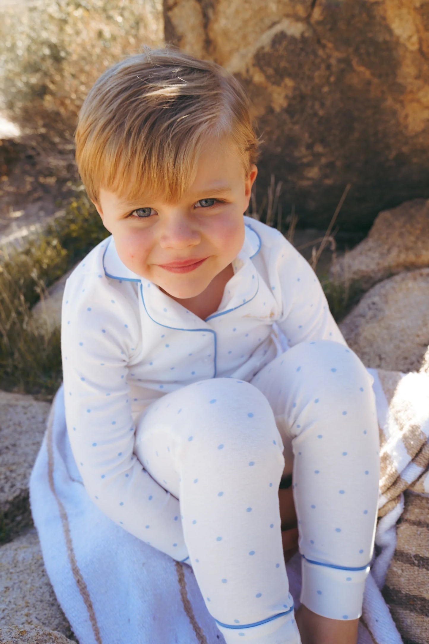 Coco Blanc Polka Dot Long PJ