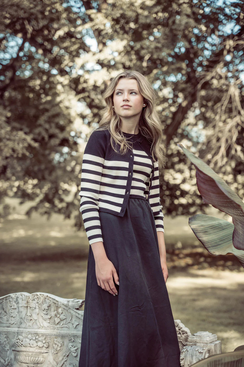Coco Blanc Ribbed Maxi & Cardigan Set