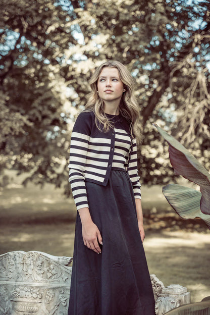 Coco Blanc Ribbed Maxi & Cardigan Set
