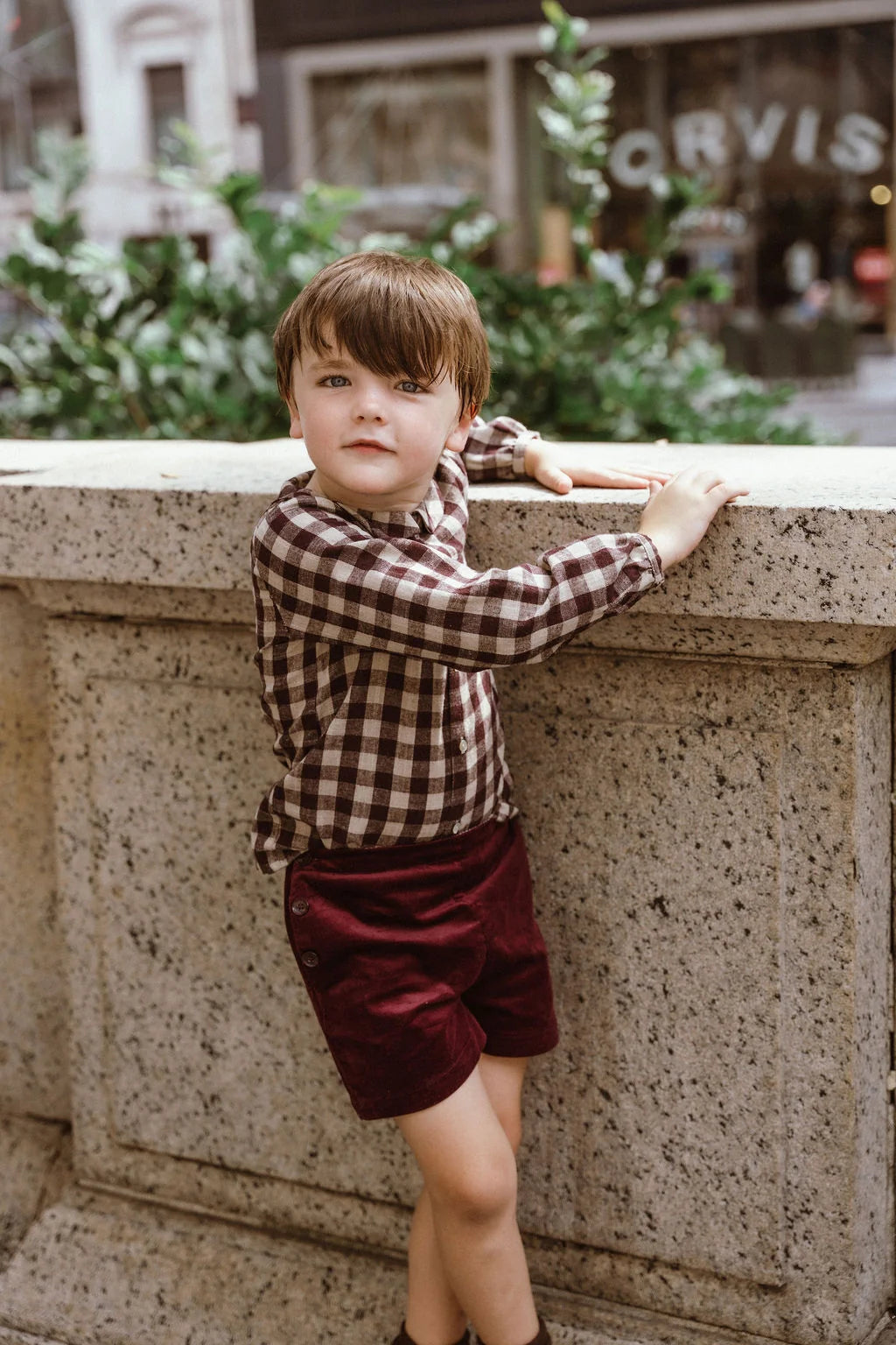 Coco Blanc Plaid Button Up Shirt