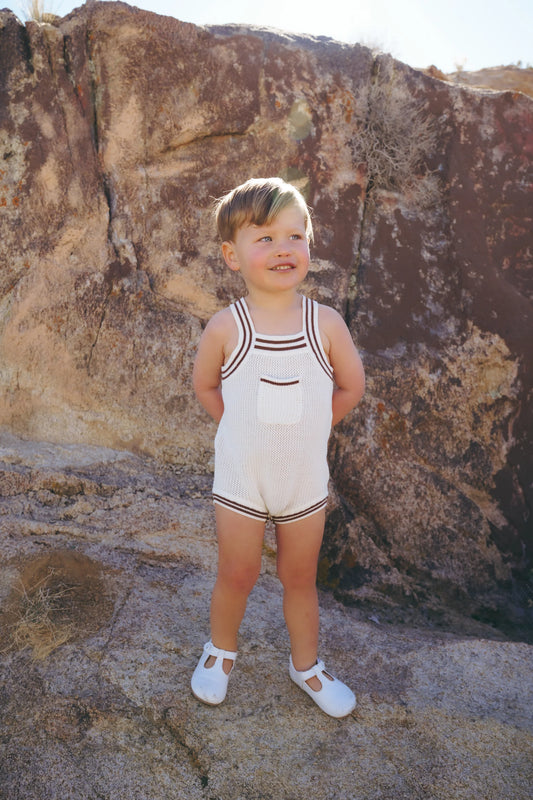 Coco Blanc Crochet Romper