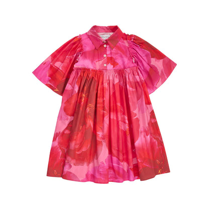 Christina Flutter Sleeve Floral Dress