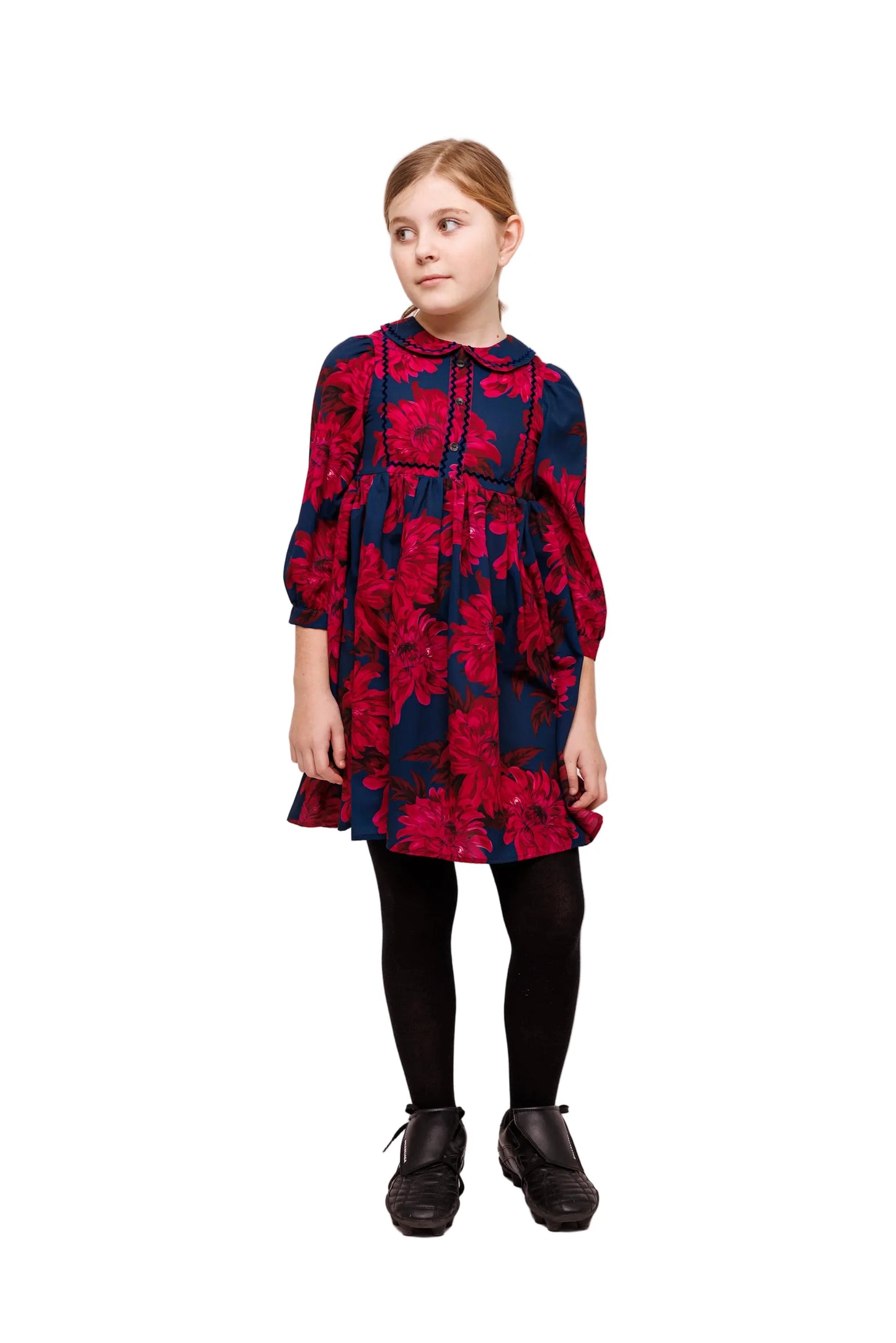 Christina Rohde LS Embro Floral Dress