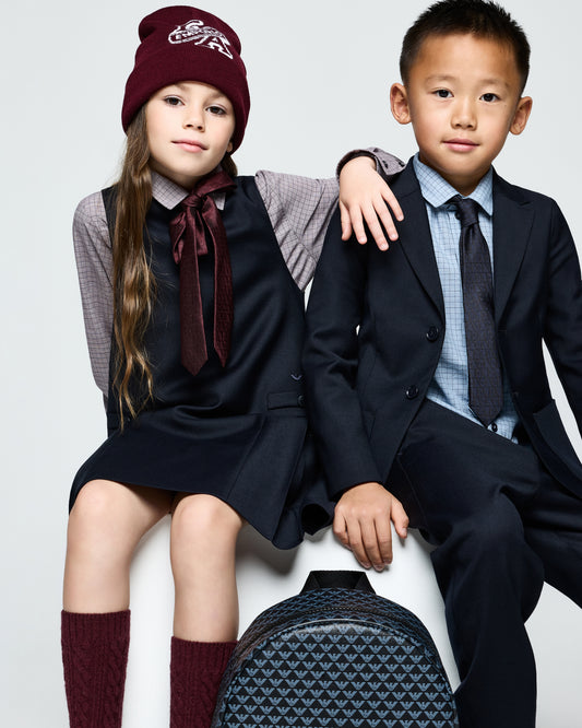 Armani Junior Boy's AOP Logo Tie