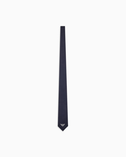 Armani Junior Solid Boy's Tie w/ Eagle Embroidery