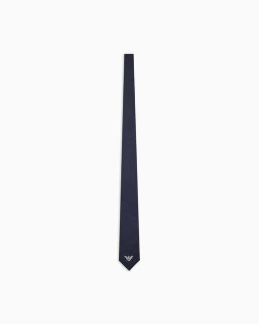 Armani Junior Solid Boy's Tie w/ Eagle Embroidery