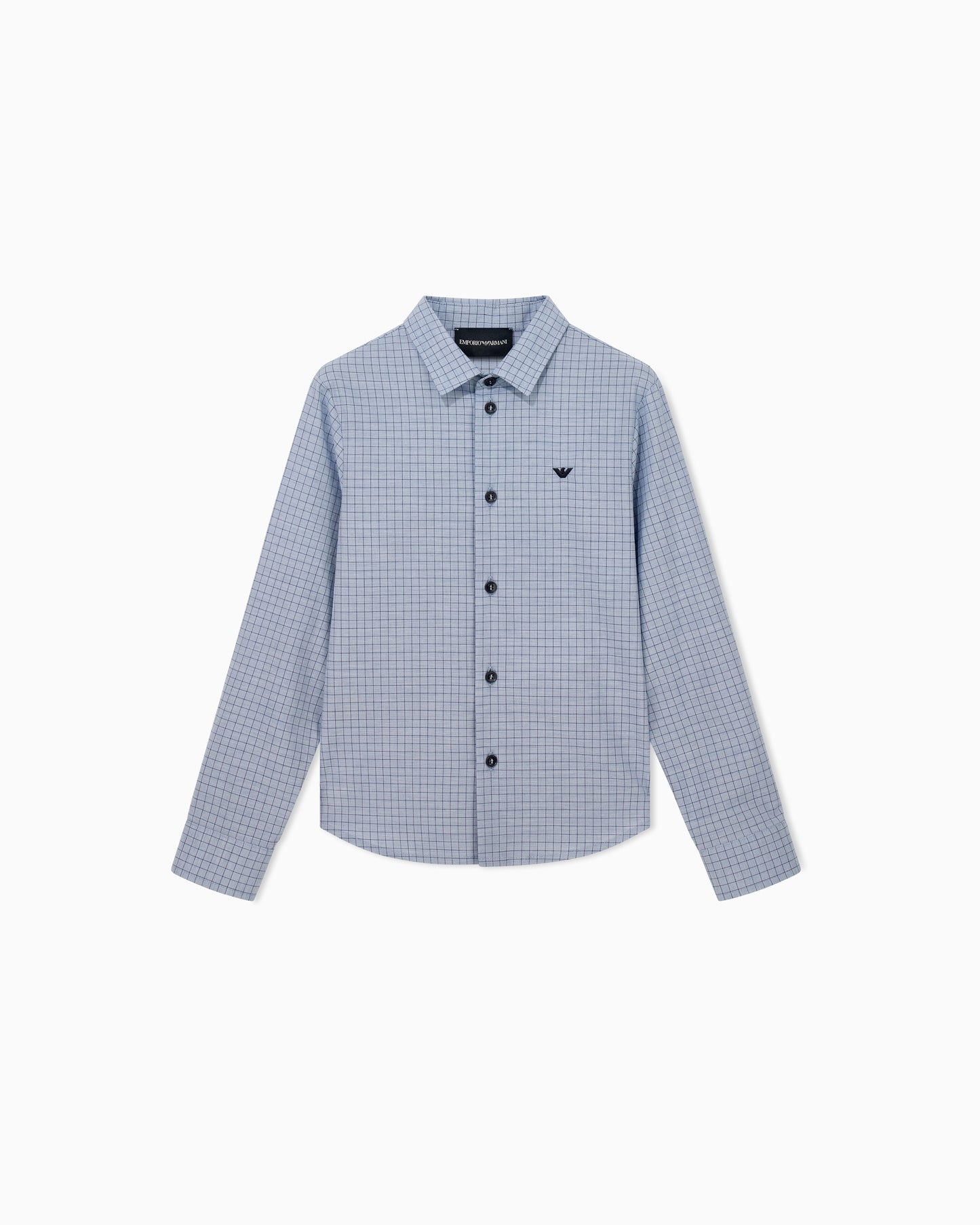 Armani Junior Grid Button Down Shirt