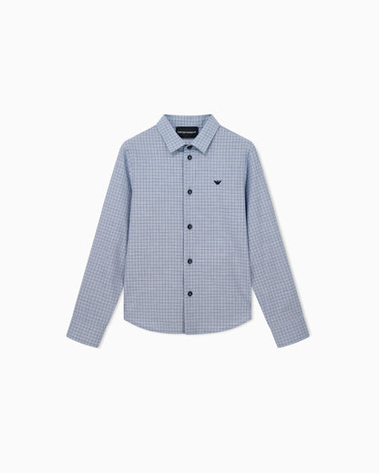 Armani Junior Grid Button Down Shirt