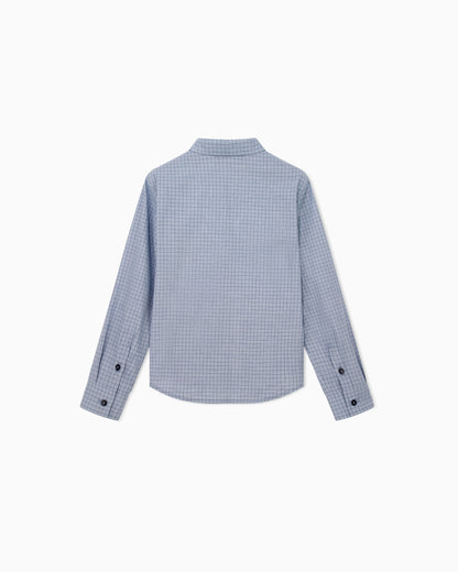 Armani Junior Grid Button Down Shirt