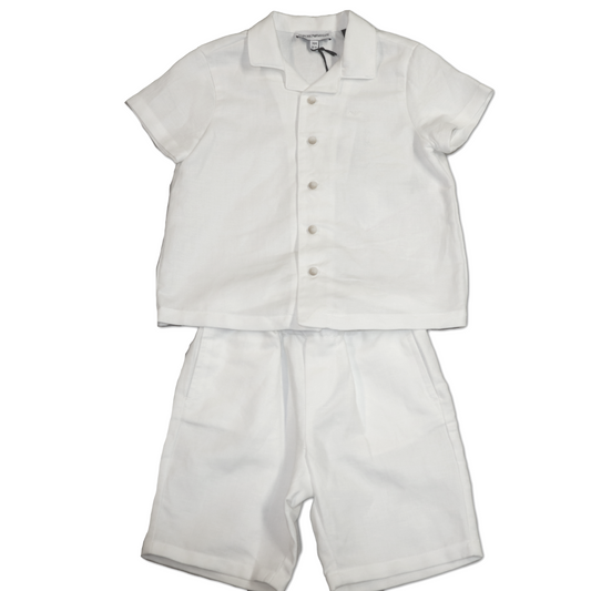 Armani Junior Button Down Shirt & Shorts Outfit
