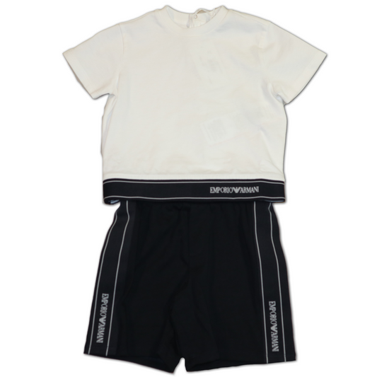 Armani Junior Boys SS Shirt & Shorts Outfit