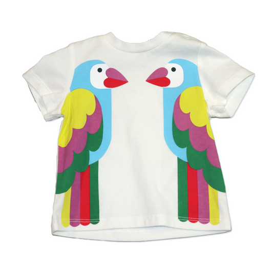 Stella McCartney SS Double Parrot Print Tee Shirt