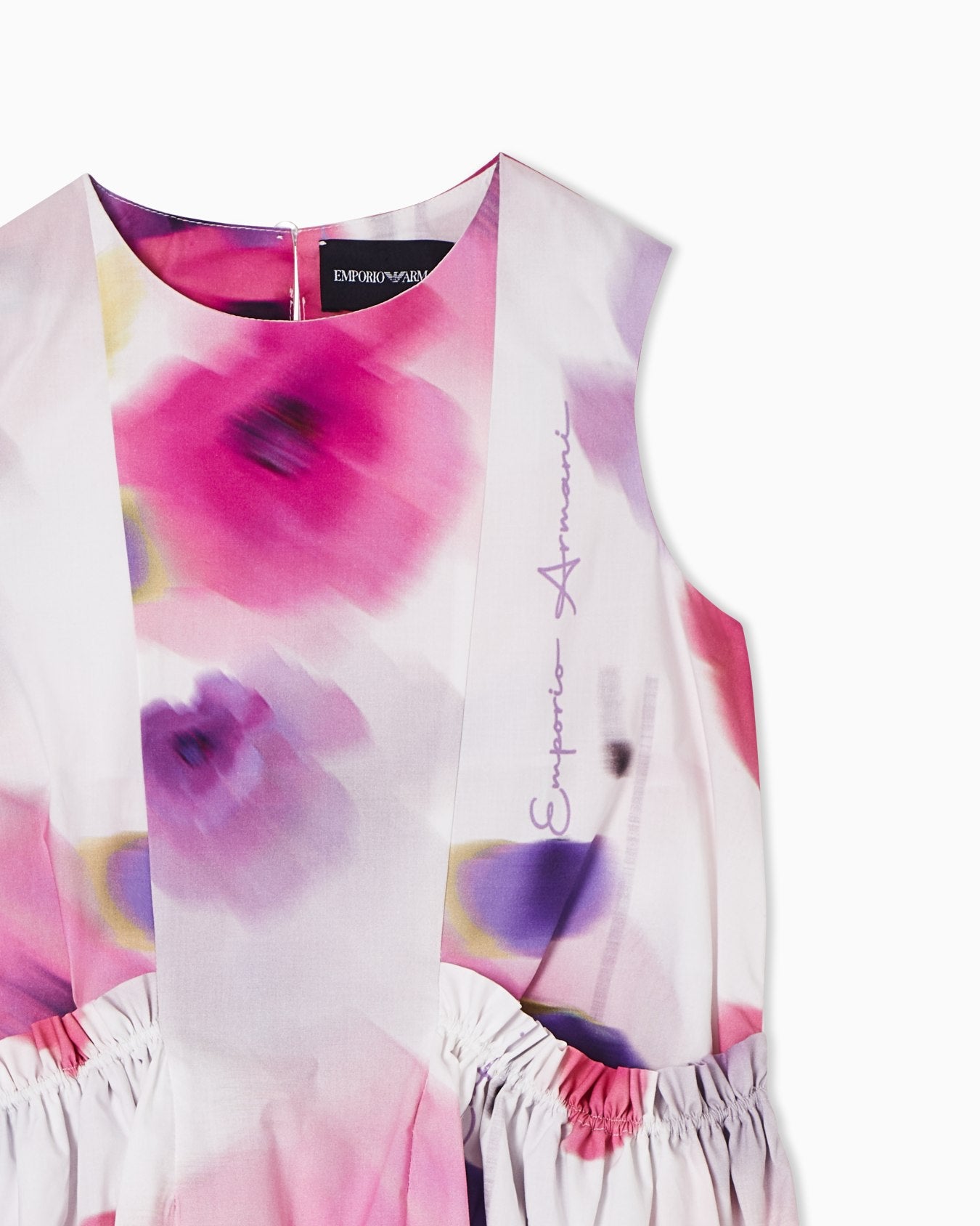 Armani Junior Sleeveless Watercolor Flowers Dress
