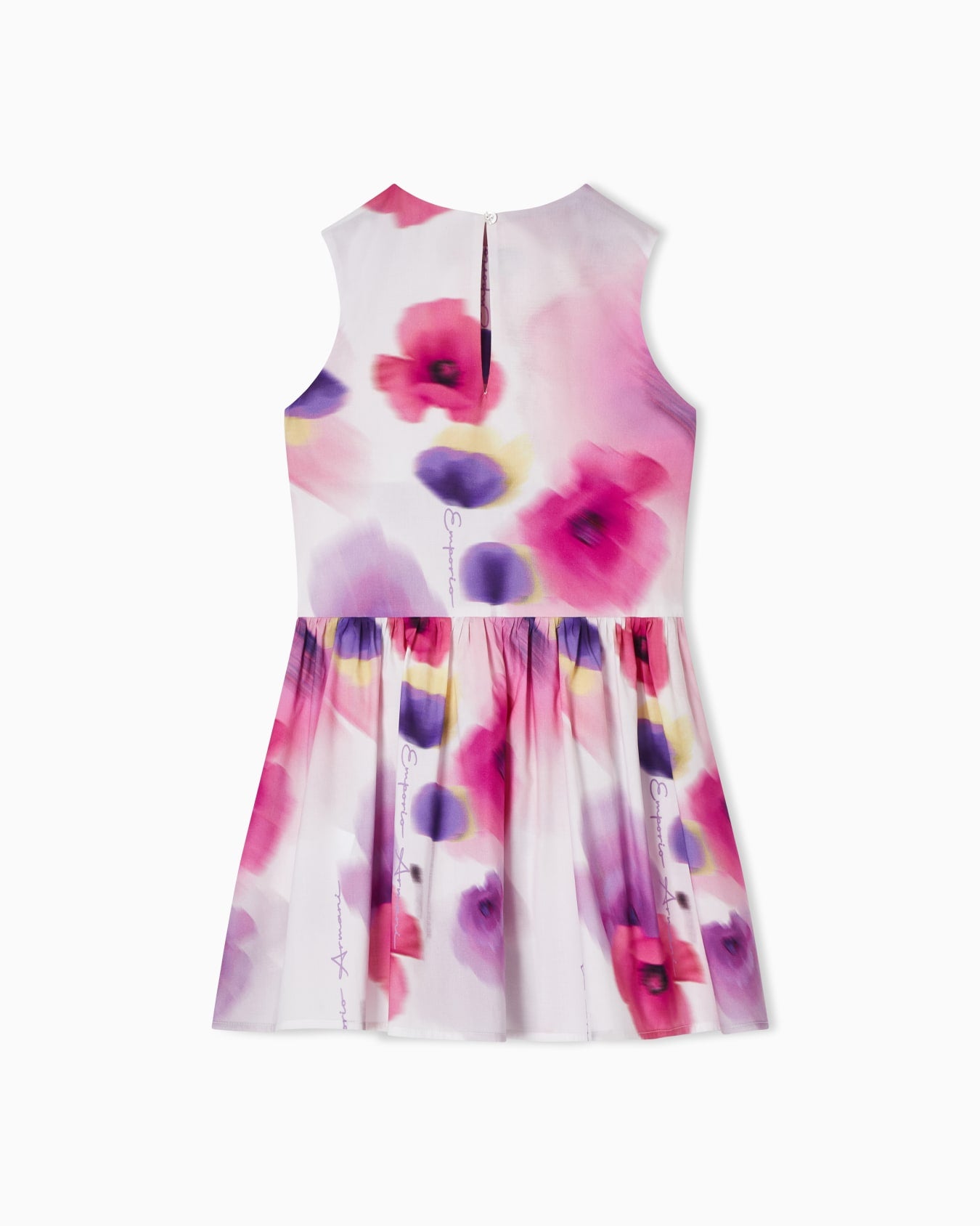 Armani Junior Sleeveless Watercolor Flowers Dress