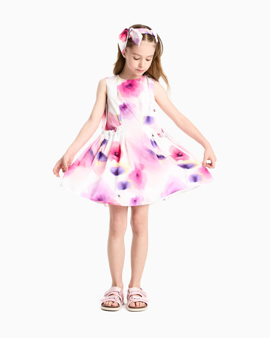 Armani Junior Sleeveless Watercolor Flowers Dress