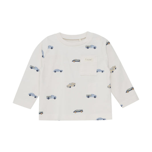 Fixoni LS Car Print T-Shirt & Sweat Pant Set
