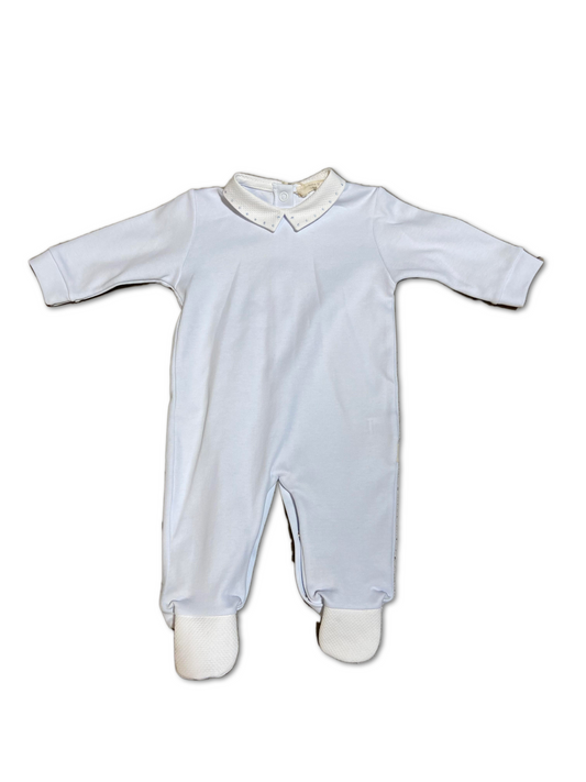 Baby Gi Footie with Spots Pique Collar