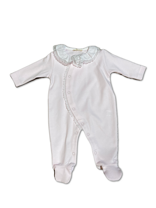 Baby Gi Footie w/ Lace Collar