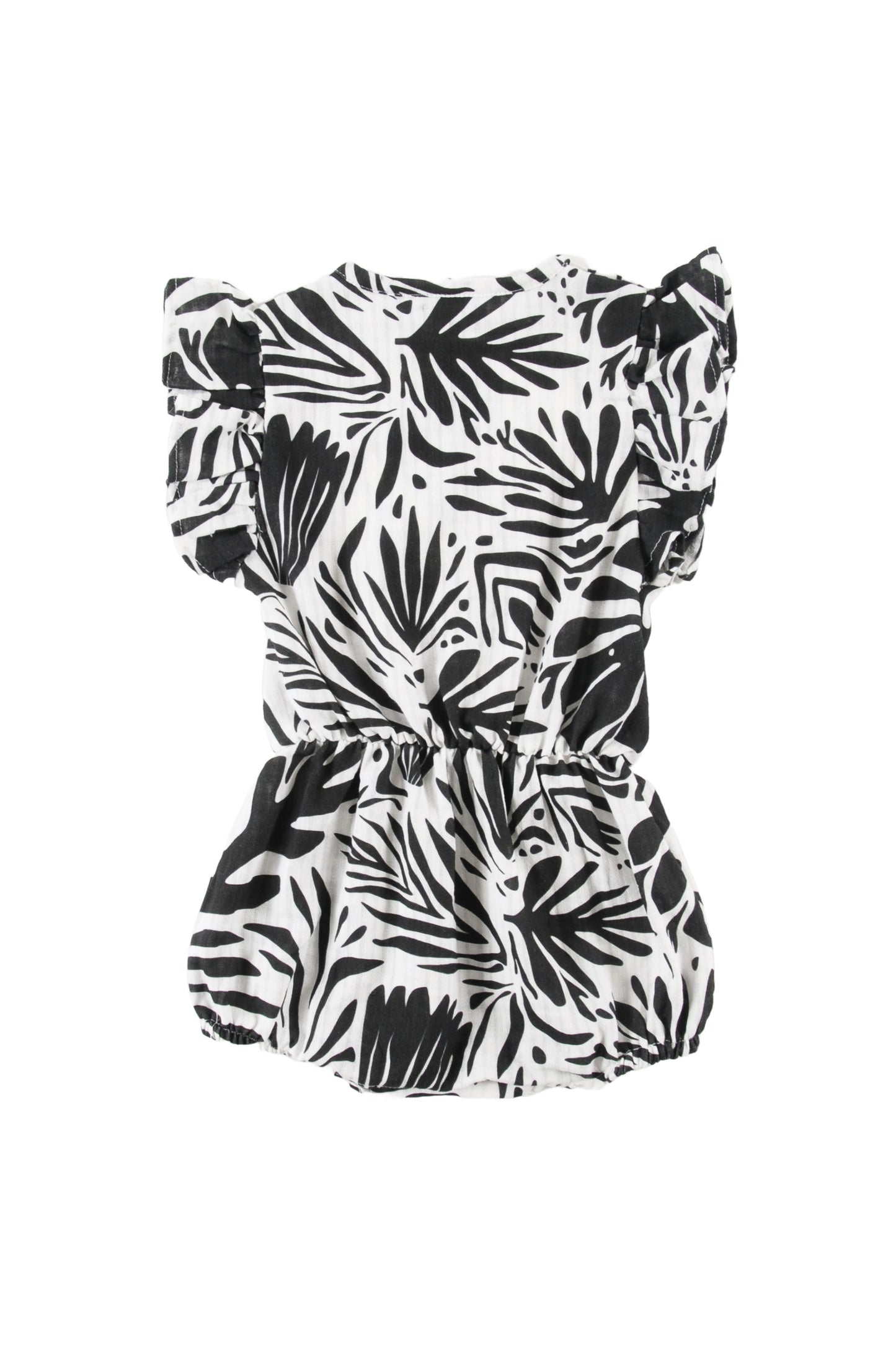 Loud Apparel Surf Floral Abstract Print Romper