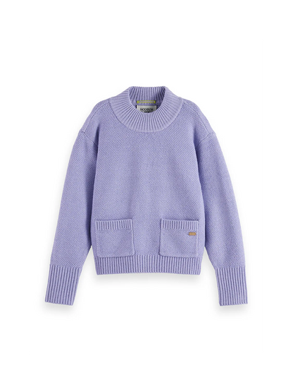 Scotch & Soda Mock Neck Pockets Pullover