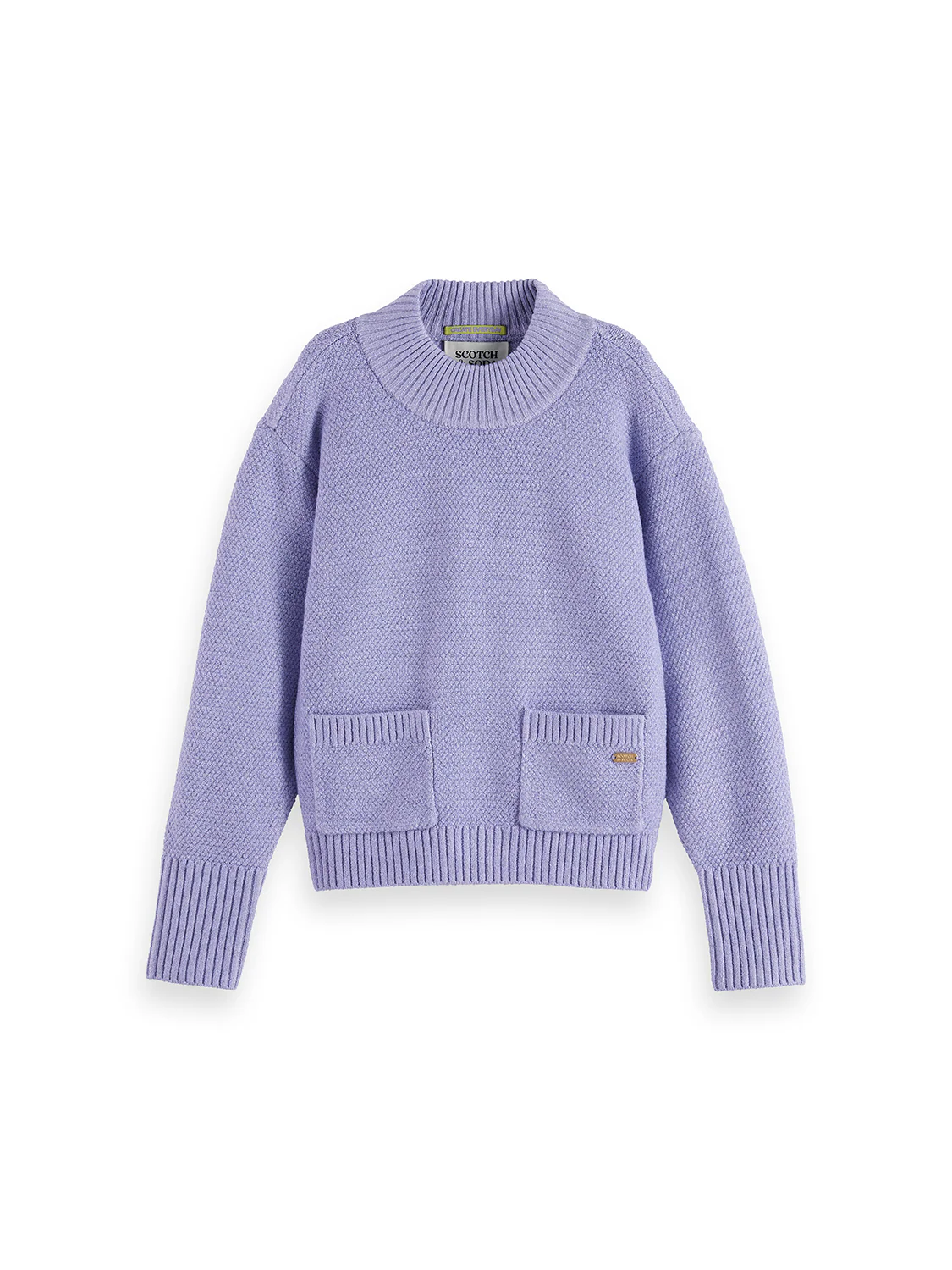 Scotch & Soda Mock Neck Pockets Pullover