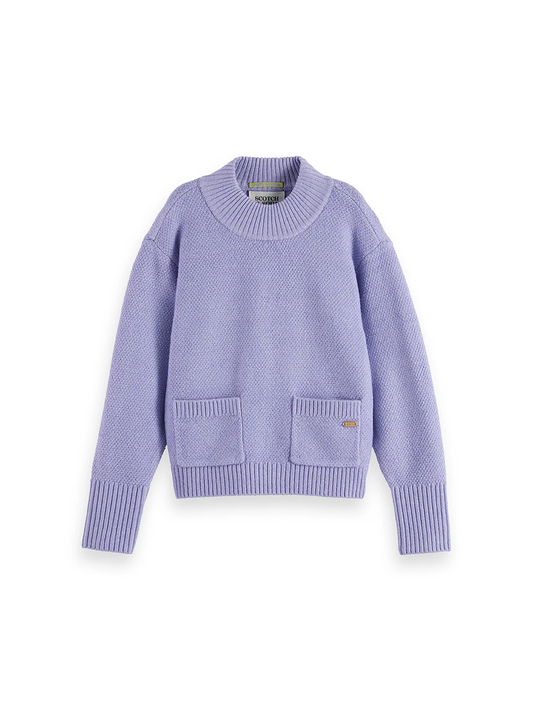 Scotch & Soda Mock Neck Pockets Pullover