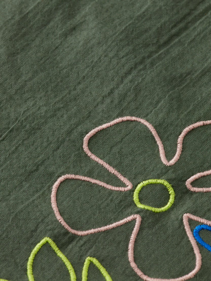 Scotch & Soda Seersucker Embroidered Dress