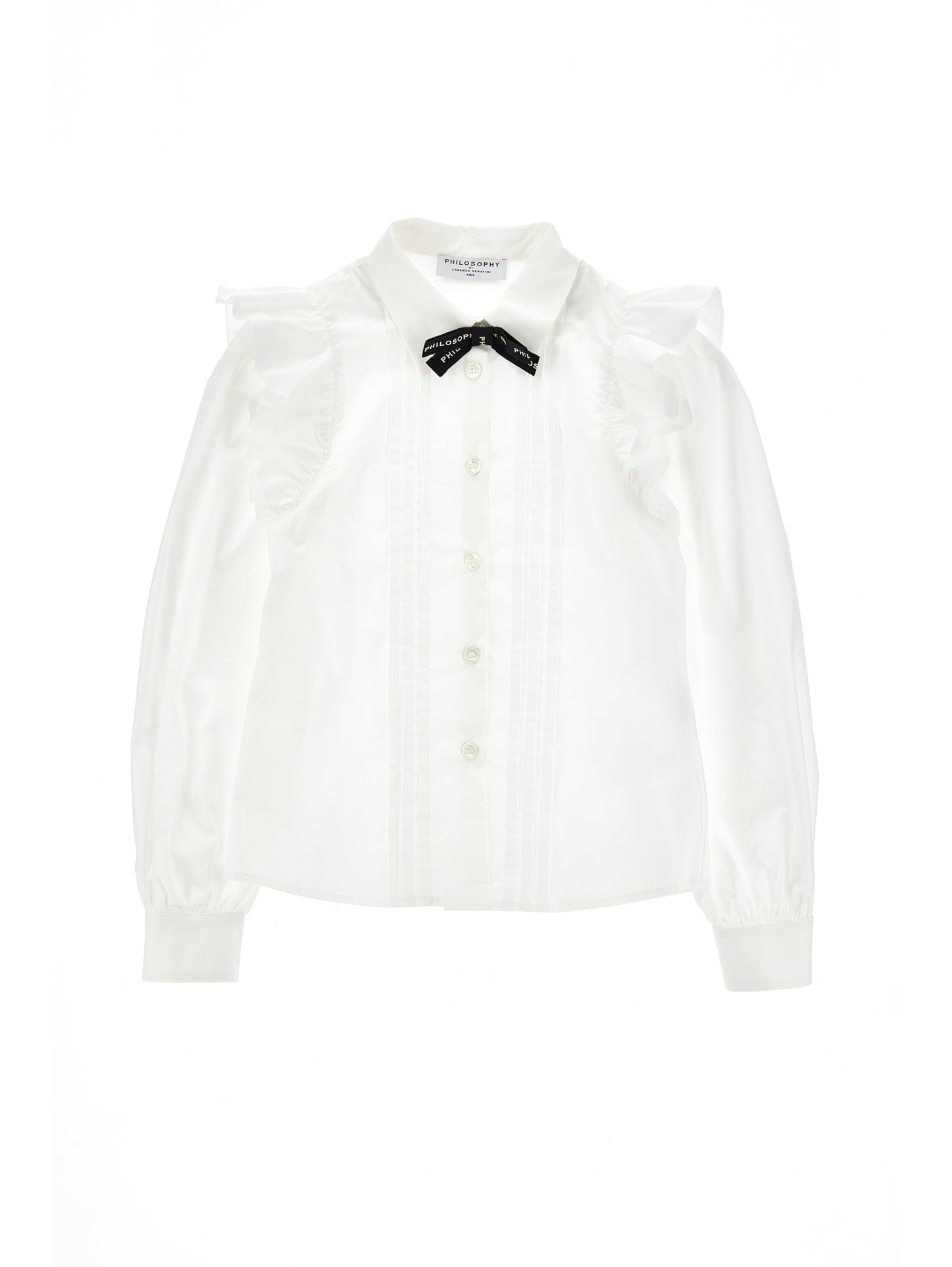 Philosophy Ruffle Blouse w/ Removable Logo Bow
