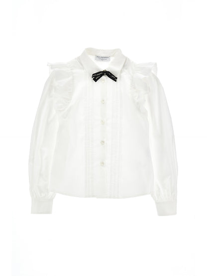 Philosophy Ruffle Blouse w/ Removable Logo Bow