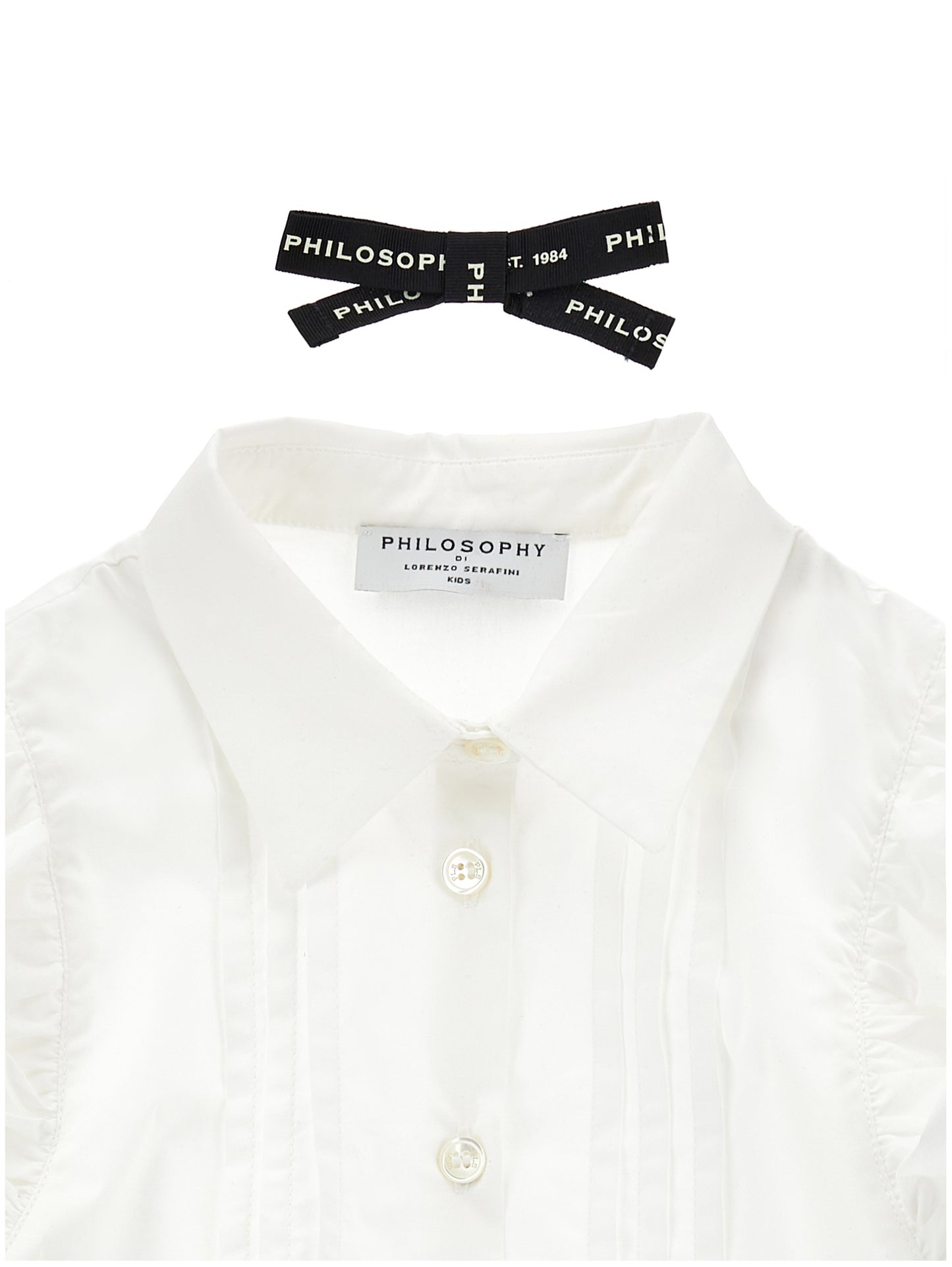 Philosophy Ruffle Blouse w/ Removable Logo Bow