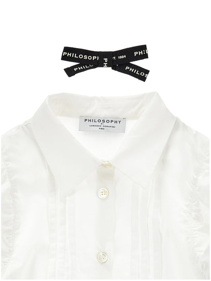 Philosophy Ruffle Blouse w/ Removable Logo Bow