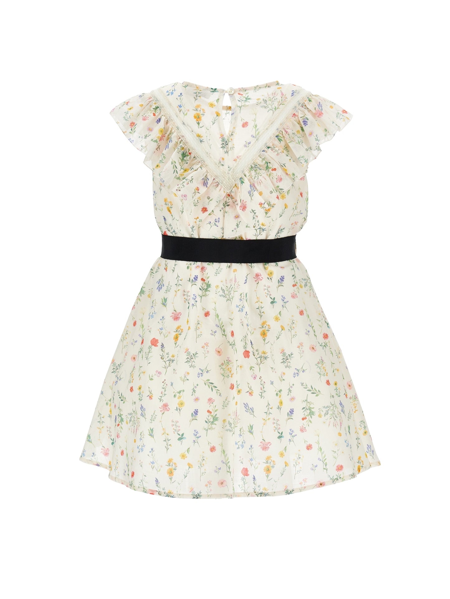 Philosophy Sleeveless Floral Dress w/ Tie Belt