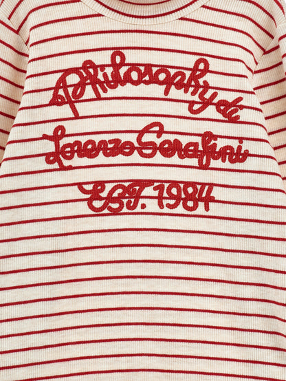 Philosophy Striped Logo Turtleneck