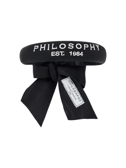 Philosophy Ribbon Tie Logo Headband