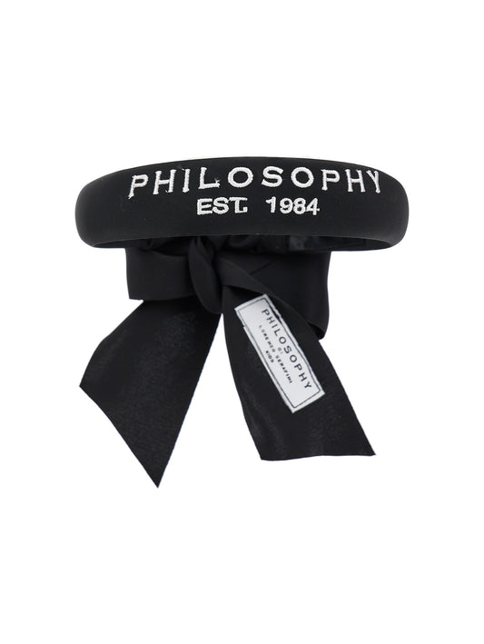 Philosophy Ribbon Tie Logo Headband