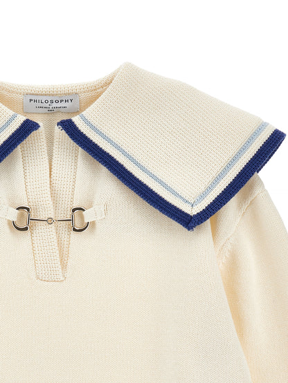 Philosophy Sailor Collar Knit Sweater