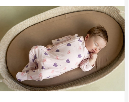 Coccoli Modal Hearts Print Zip Footie