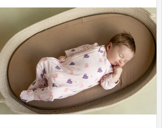 Coccoli Modal Hearts Print Zip Footie