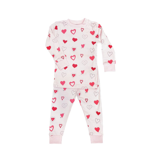 Noomie Hearts Pajama Set