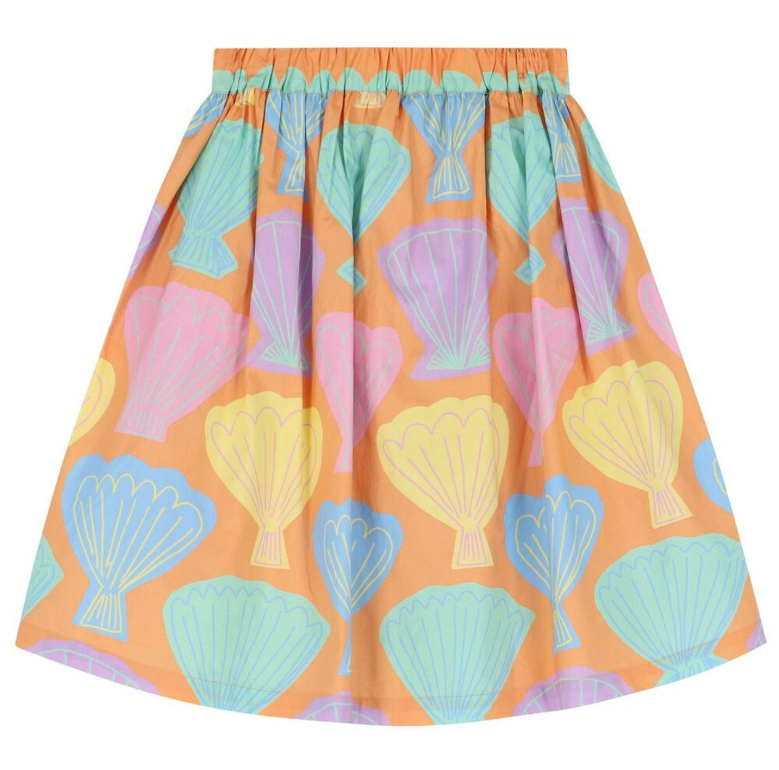 Stella McCartney Big Shells Skirt w/ Scallop Detail