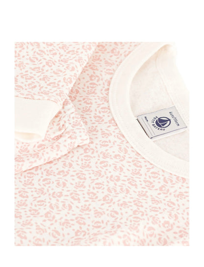 Petit Bateau Girl's LS Roses Loungewear