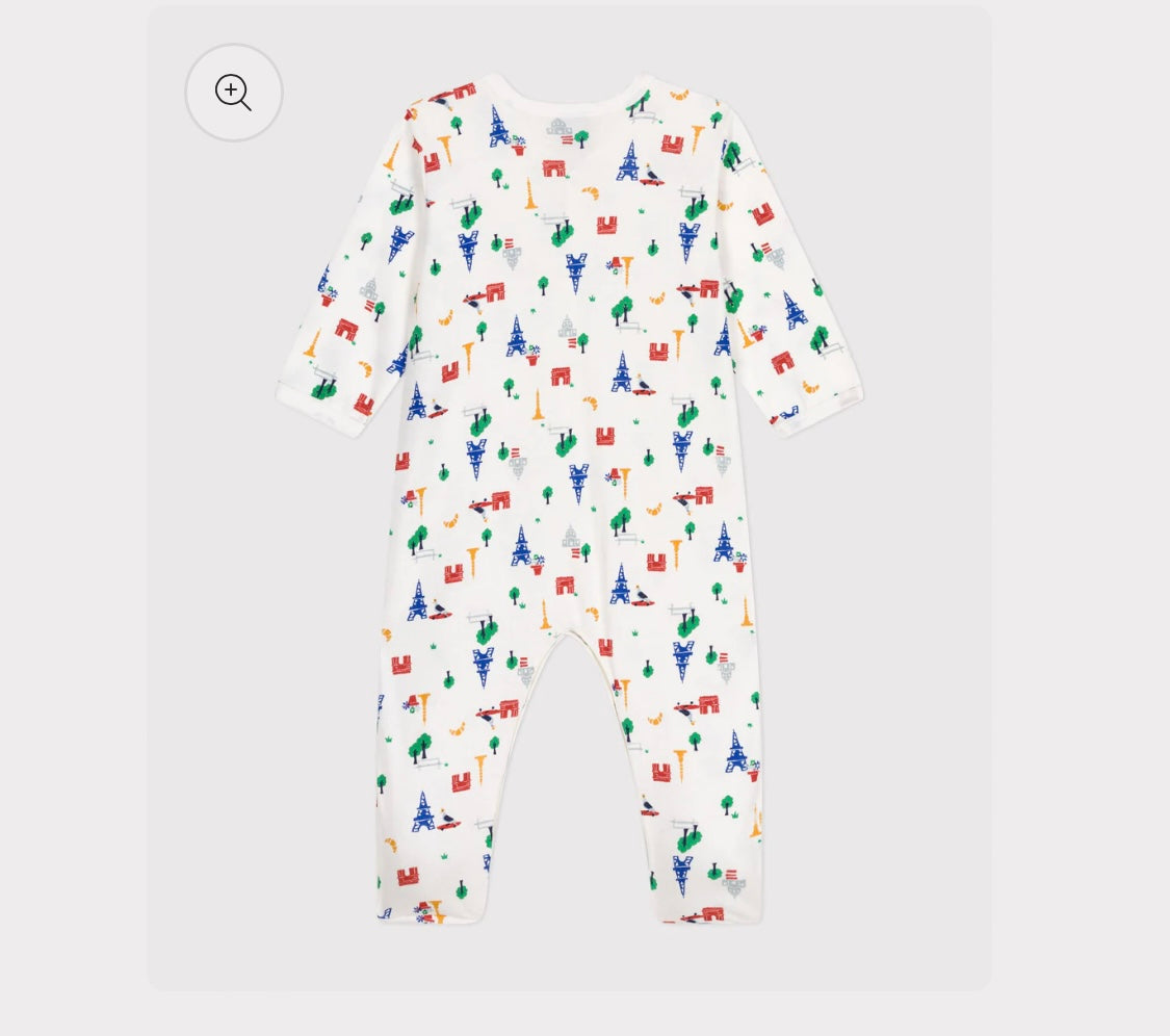 Petit Bateau Baby Boy Parisian Print Footie