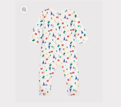 Petit Bateau Baby Boy Parisian Print Footie