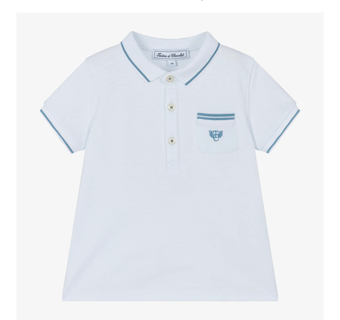 Tartine Boy's Trim Collar Polo Shirt