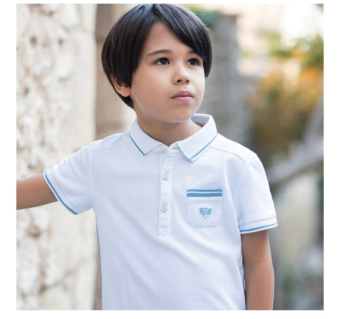 Tartine Boy's Trim Collar Polo Shirt
